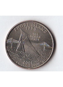 2001 - Quarto di dollaro Stati Uniti Rhode Island (P) Philadelphia